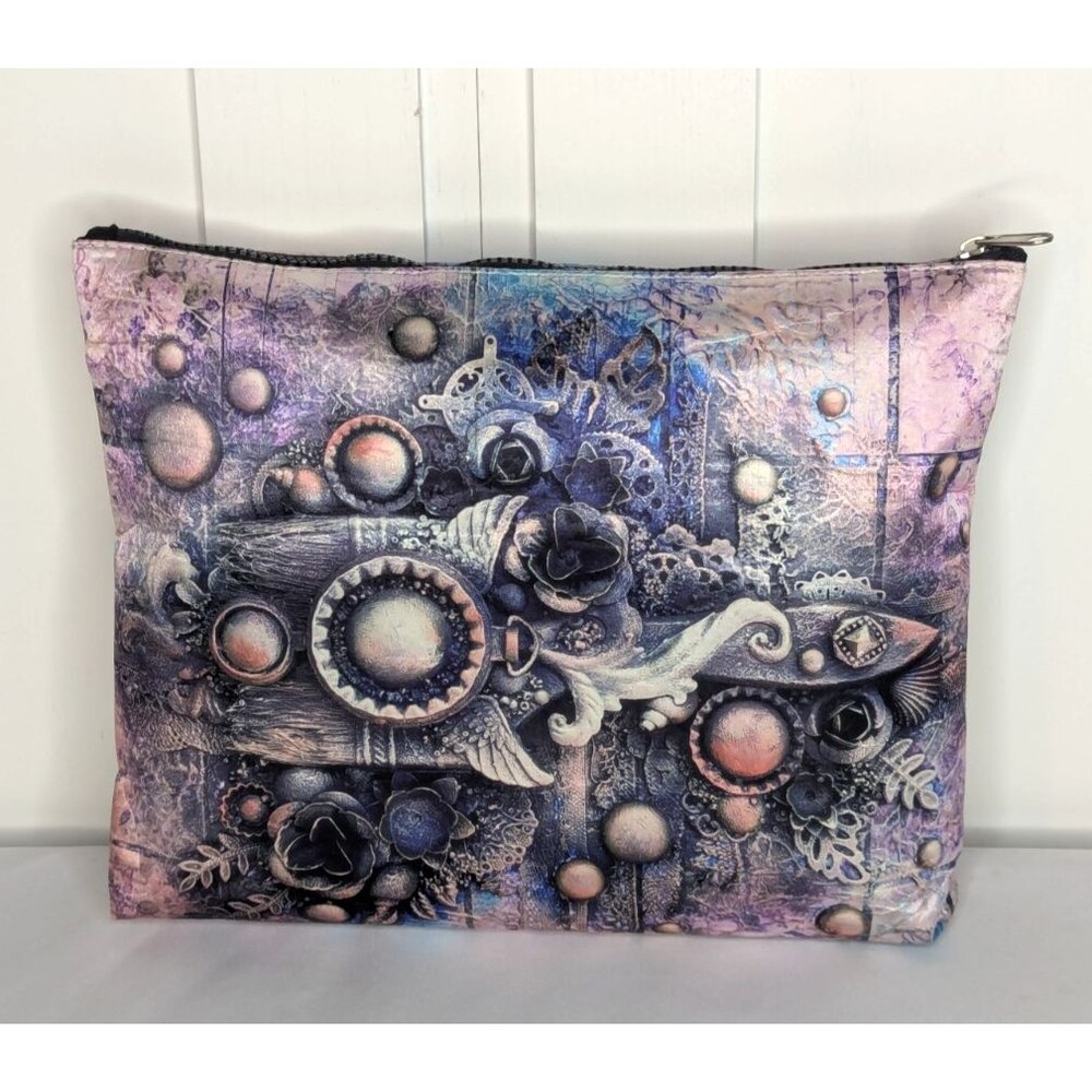 Prima Marketing Large Art Pouch - Multicolor SteamPunk Style, Zipper